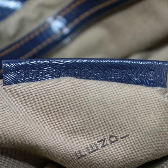 Fendi Du Jour Grommets Blue Zucco Print Calfskin Leather And Canvas Satchel - Picture 7 of 9